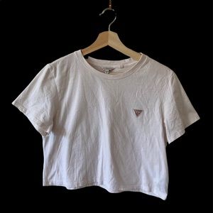 White Guess T-Shirt, size Large with Guess crest on the front